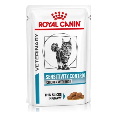 ROYAL CANIN Veterinary Sensitivity Control Poulet avec Riz, morceaux fins en sauce 12x85 g