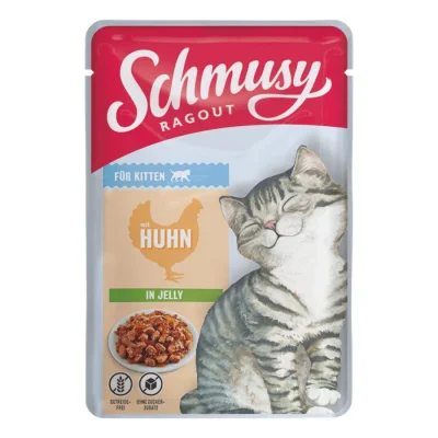 Schmusy Ragout Nourriture humide chaton en sauce Poulet 88x100 g