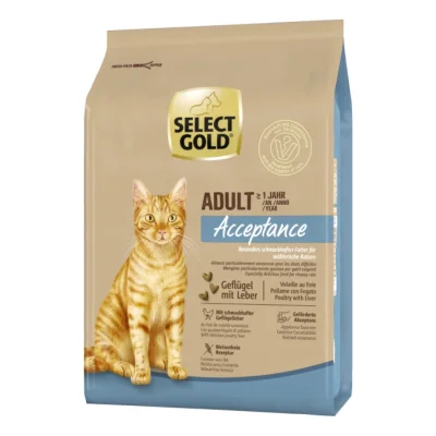 SELECT GOLD Acceptance Croquettes Chat Adulte Volaille et foie 2,5 kg