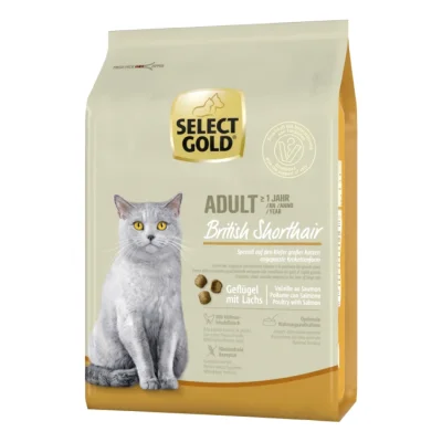 SELECT GOLD British Shorthair Croquettes Chat Adulte Volaille & saumon 2,5 kg