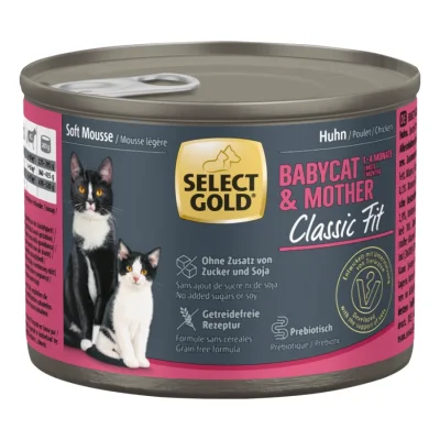 SELECT GOLD Classic Fit Boîtes de Mousse Tendre Chaton & Mère Poulet 6x200 g