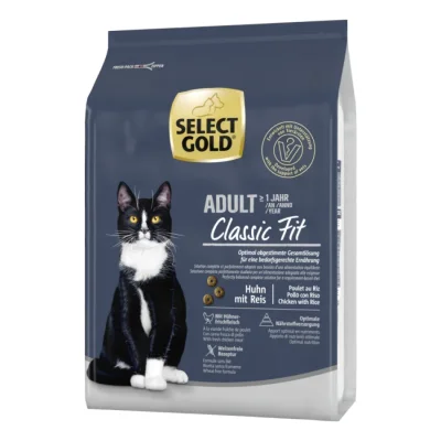 SELECT GOLD Classic Fit Croquettes Chat Adulte Poulet 2,5 kg