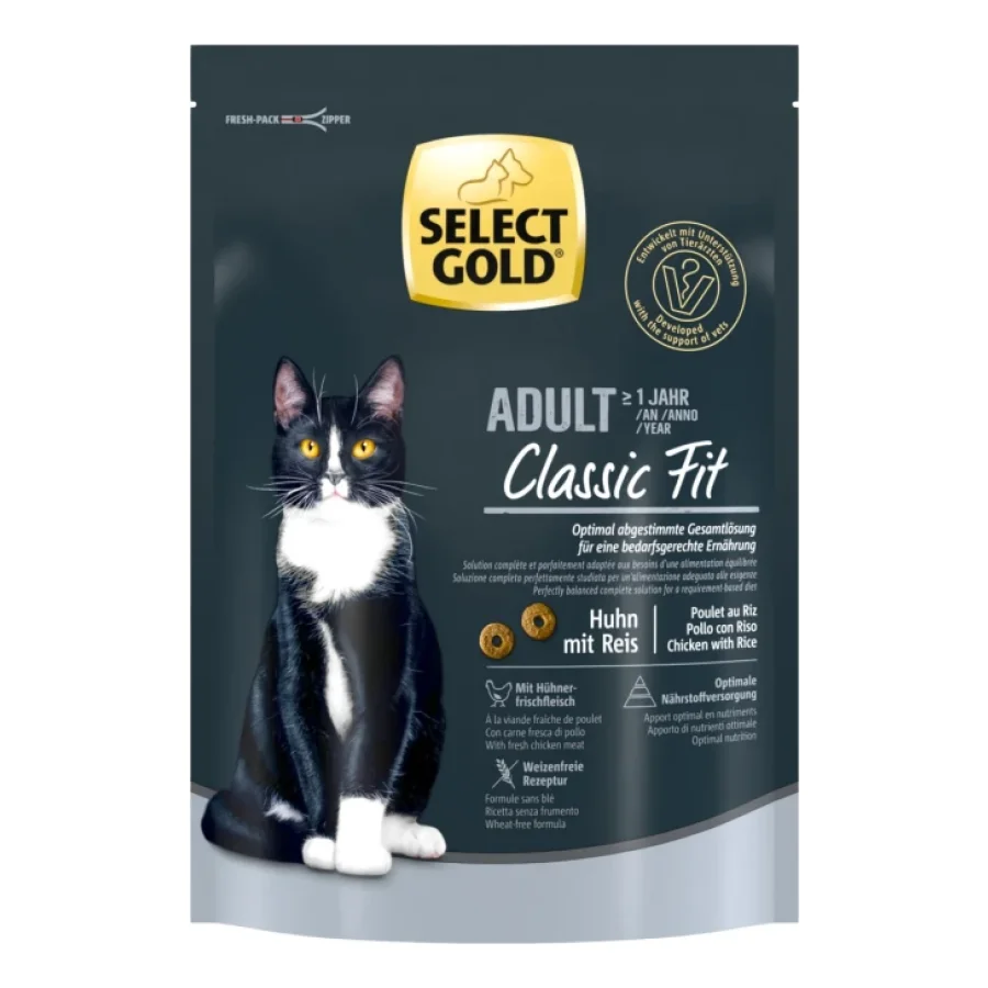 SELECT GOLD Classic Fit Croquettes Chat Adulte Poulet 300 g
