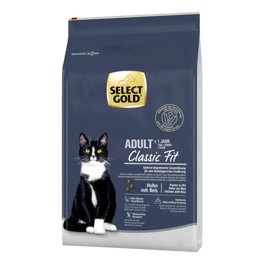 SELECT GOLD Classic Fit Croquettes Chat Adulte Poulet 7 kg