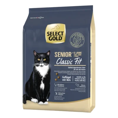 SELECT GOLD Classic Fit Croquettes Chat Senior +12 Volaille & riz 2,5 kg
