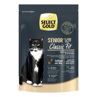 SELECT GOLD Classic Fit Croquettes Chat Senior +12 Volaille & riz 300 g