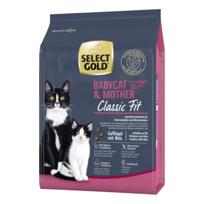SELECT GOLD Classic Fit Croquettes Chaton & Mère Volaille & riz 2,5 kg