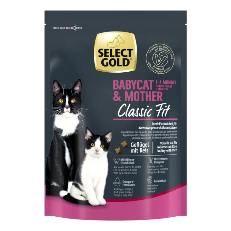 SELECT GOLD Classic Fit Croquettes Chaton & Mère Volaille & riz 300 g