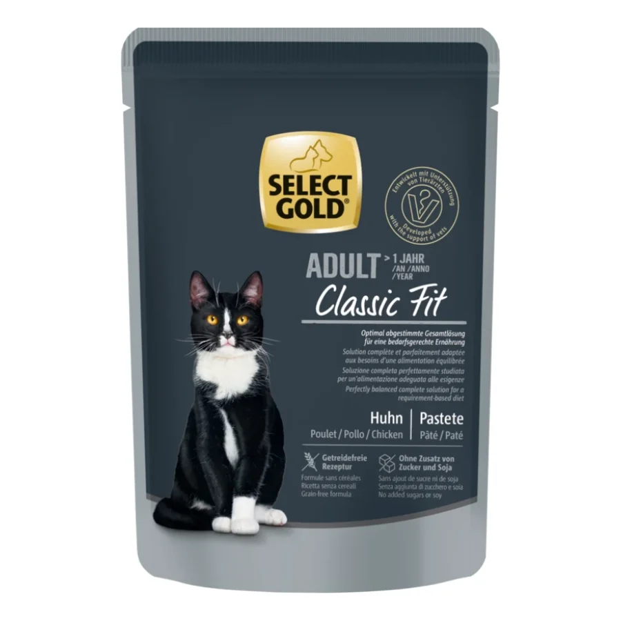 SELECT GOLD Classic Fit Sachets de Pâtée Chat Adulte Poulet 48x85 g
