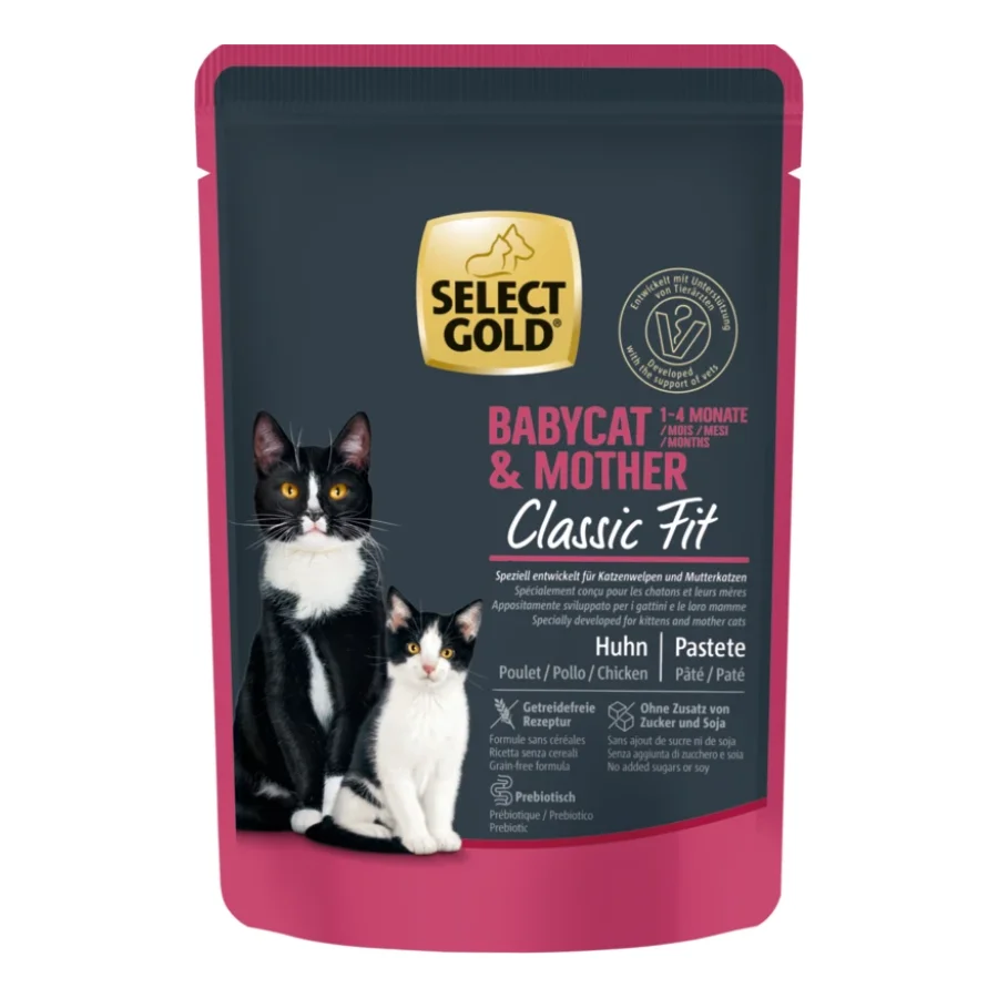 SELECT GOLD Classic Fit Sachets de Pâtée Chaton & Mère Poulet 24x85 g