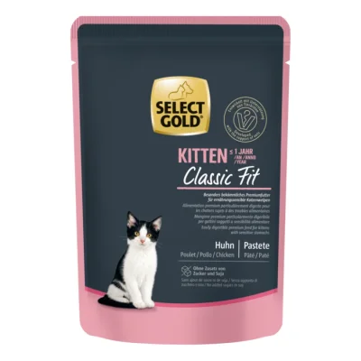 SELECT GOLD Classic Fit Sachets de Pâtée Chaton Poulet 12x85 g