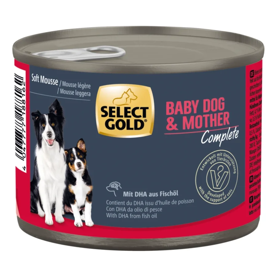 SELECT GOLD Complete Boîtes de Mousse Tendre Chiot & Mère Poulet 12x180 g