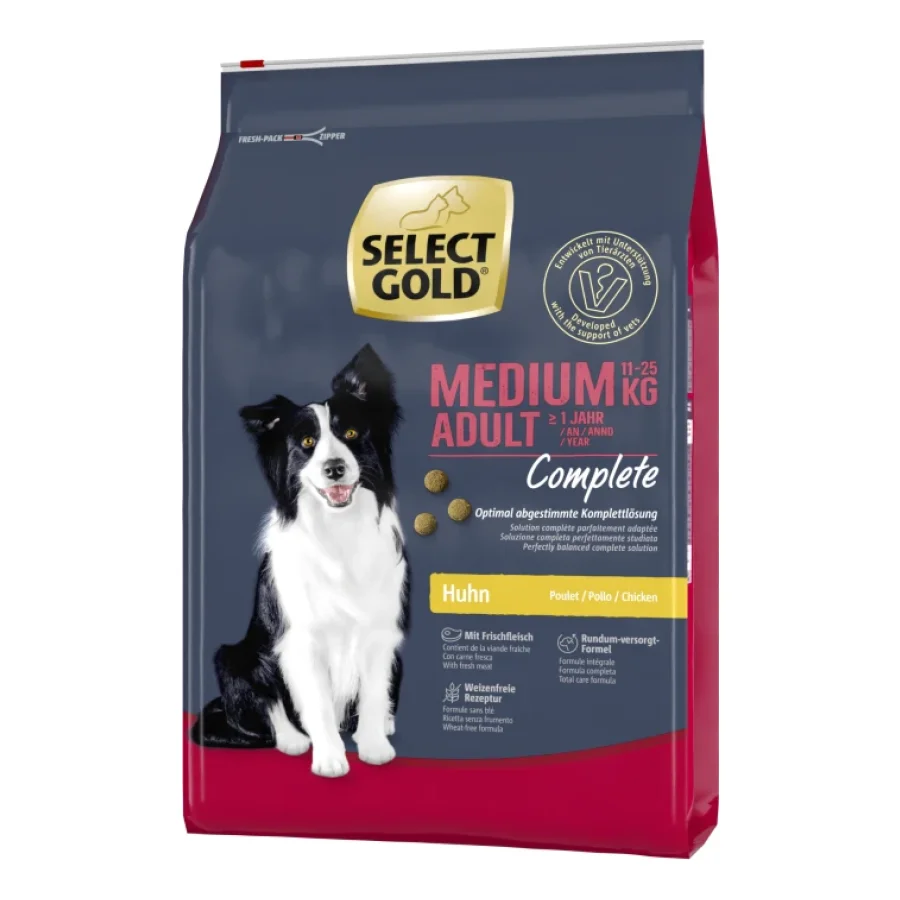 SELECT GOLD Complete Croquettes Chien Adulte Medium Poulet 4 kg
