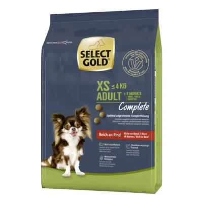 SELECT GOLD Complete Croquettes Chien Adulte XS Bœuf 1 kg