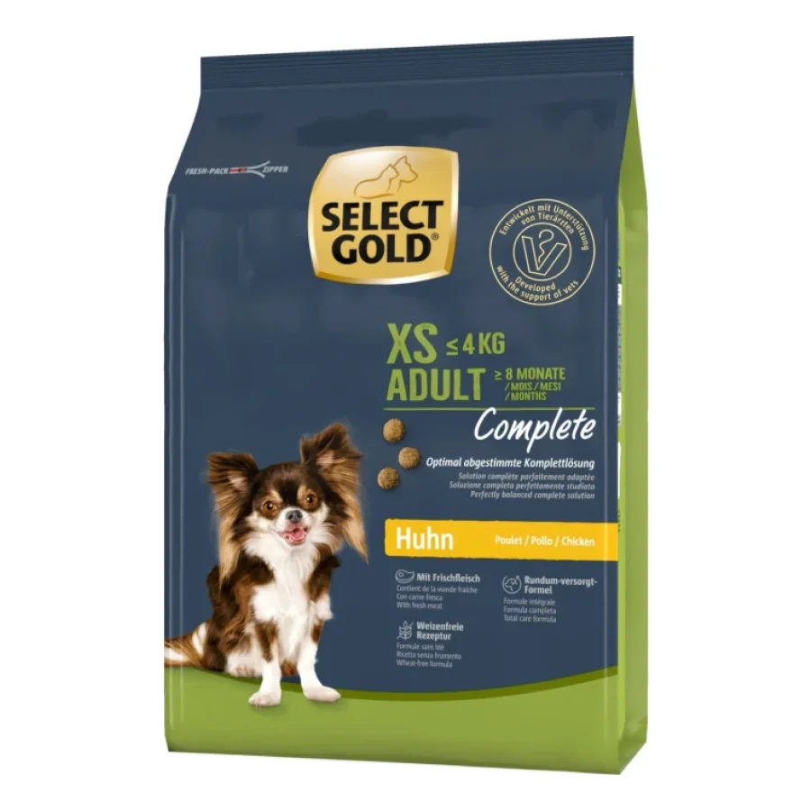 SELECT GOLD Complete Croquettes Chien Adulte XS Poulet 1 kg