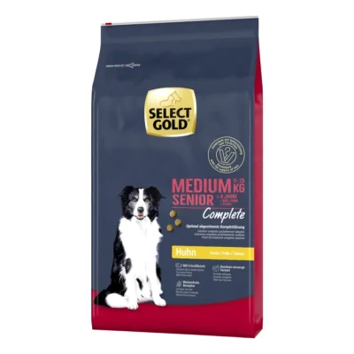 SELECT GOLD Complete Croquettes Chien Senior Medium Poulet 12 kg