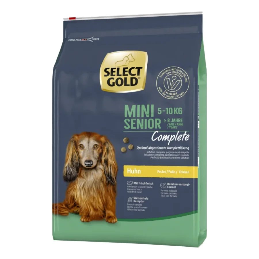 SELECT GOLD Complete Croquettes Chien Senior Mini Poulet 4 kg