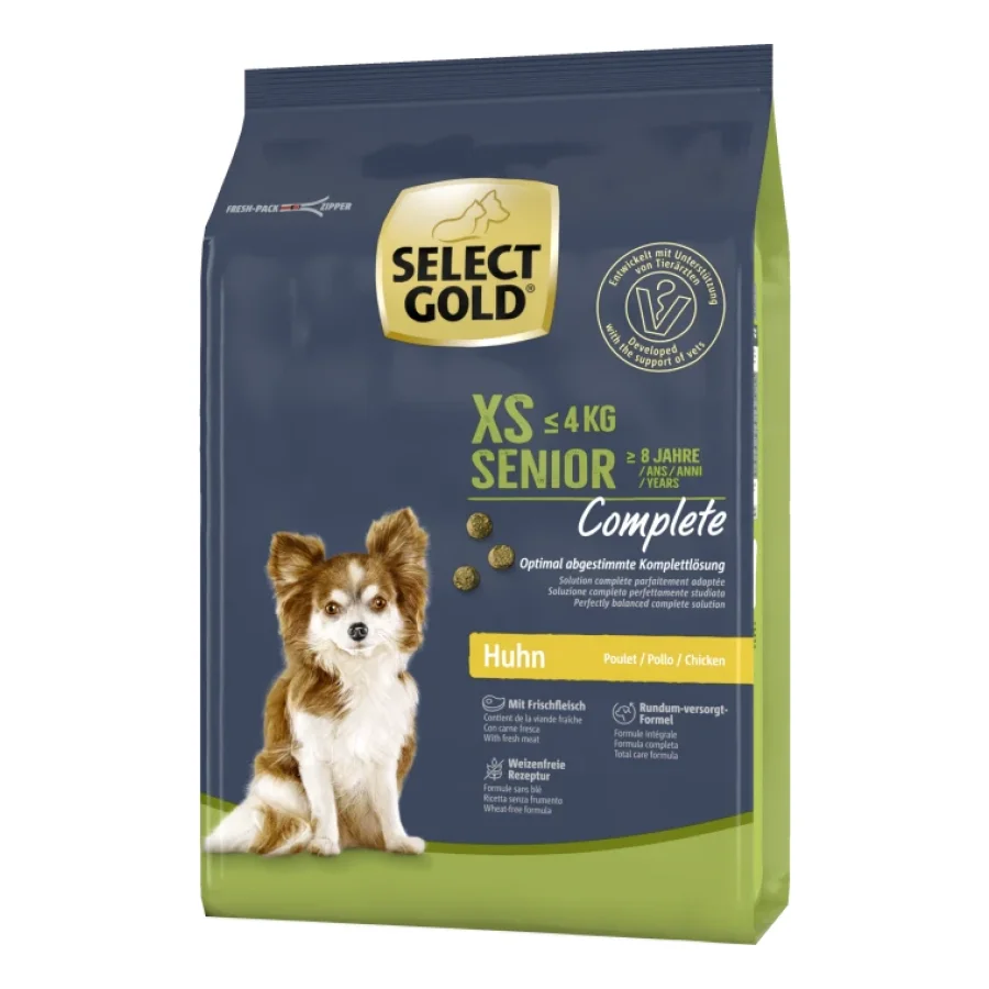 SELECT GOLD Complete Croquettes Chien Senior XS Poulet 1 kg