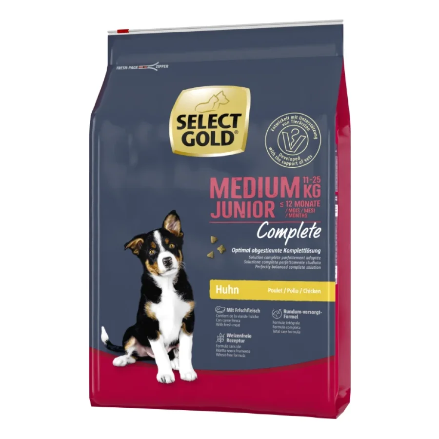 SELECT GOLD Complete Croquettes Chiot Medium Poulet 4 kg