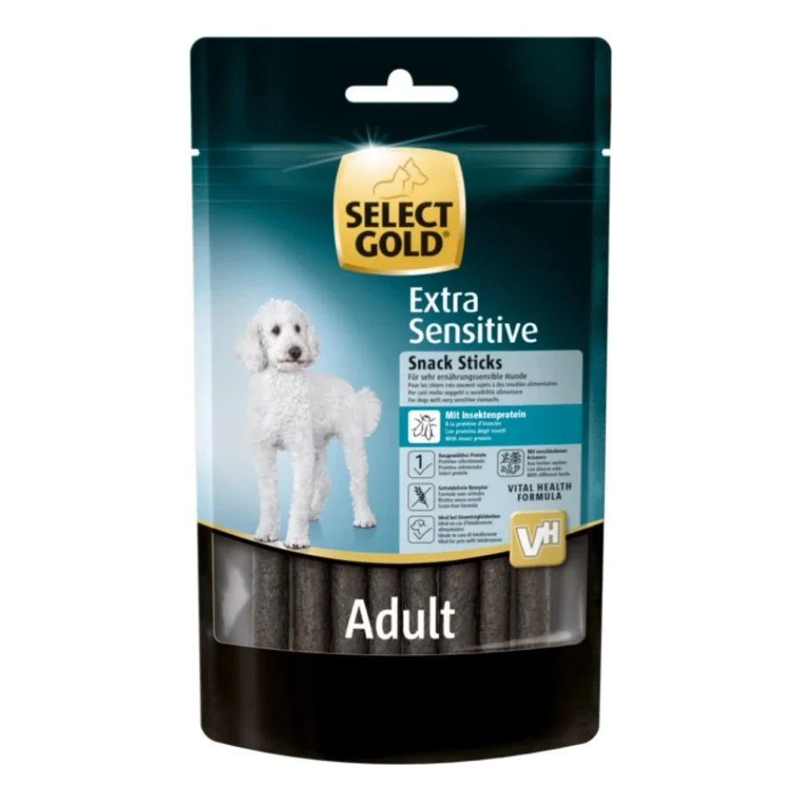 SELECT GOLD Extra Sensitive Friandises Chien Adulte Sticks Insecte 70 g