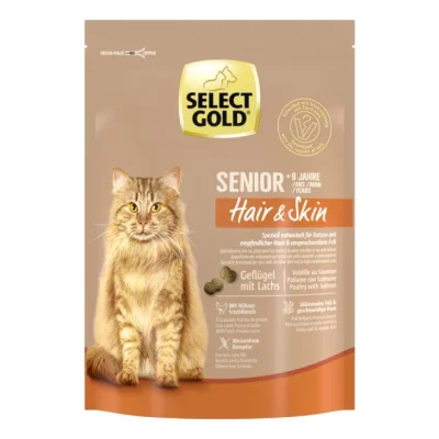 SELECT GOLD Hair & Skin Croquettes Chat Senior Volaille & saumon 300 g