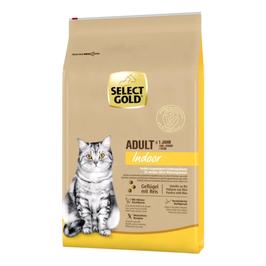 SELECT GOLD Indoor Croquettes Chat Adulte Volaille & riz 7 kg