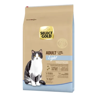 SELECT GOLD Light Croquettes Chat Adulte Volaille & riz 7 kg