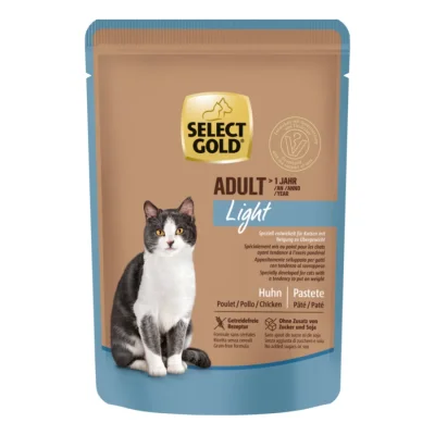 SELECT GOLD Light Sachets de Pâtée Chat Adulte Poulet 12x85 g