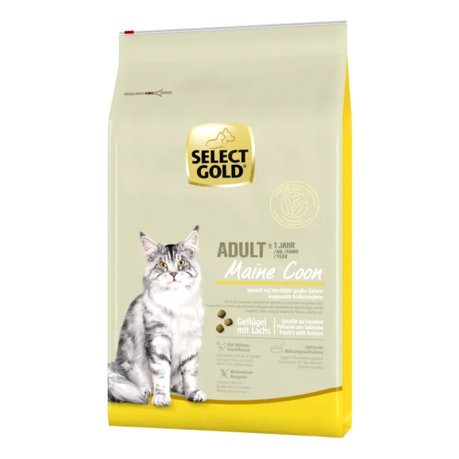 SELECT GOLD Maine Coon Croquettes Chat Adulte Volaille & saumon 7 kg