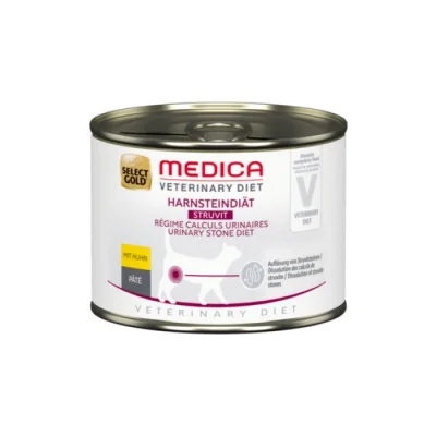 SELECT GOLD Medica Calculs Urinaires Struvite Boîtes de Pâtée Chat Adulte Poulet 6 x 200 g