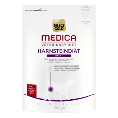 SELECT GOLD Medica Calculs Urinaires Struvite Croquettes Chat Adulte Bœuf 300 g