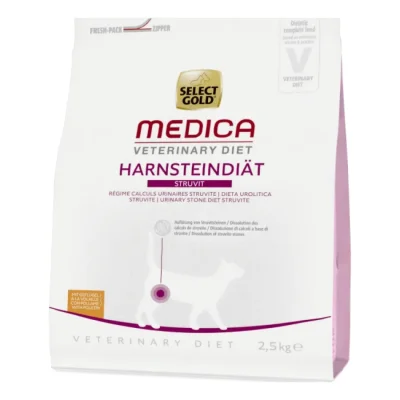 SELECT GOLD Medica Calculs Urinaires Struvite Croquettes Chat Adulte Volaille 2,5 kg