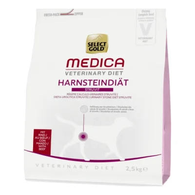 SELECT GOLD Medica Calculs Urinaires Struvite Croquettes Chien Adulte Bœuf 2,5 kg