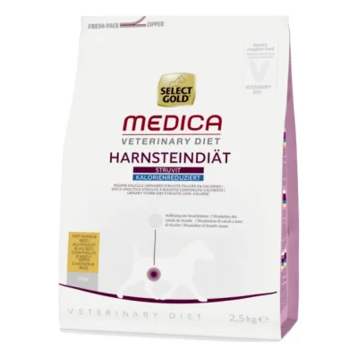 SELECT GOLD Medica Calculs Urinaires Struvite Pauvre en Calories Croquettes Chien Adulte Mini Poulet et Riz 2,5 kg