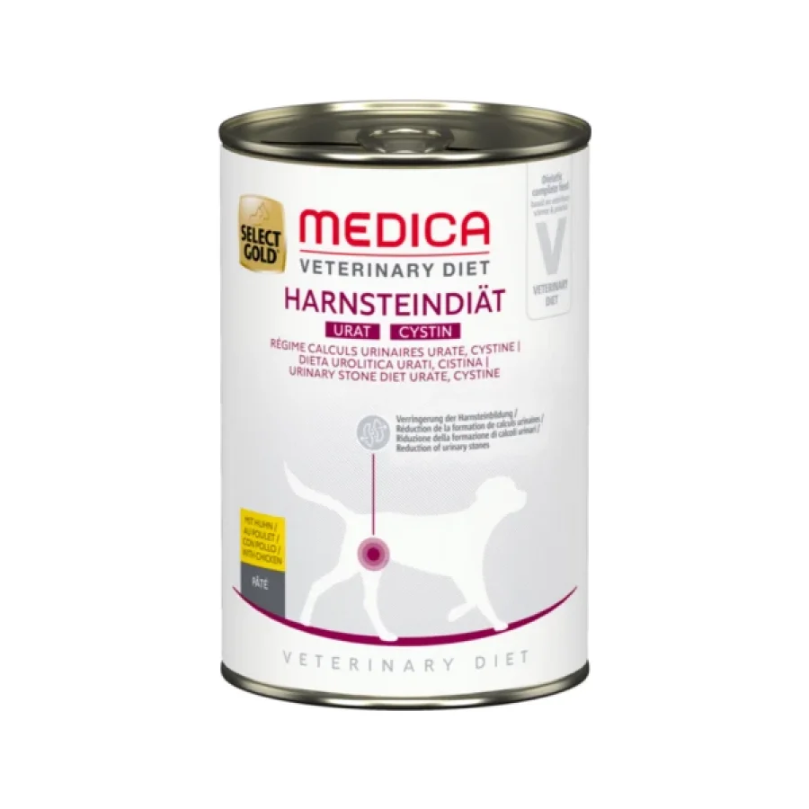SELECT GOLD Medica Calculs Urinaires Urate & Cystine Boîtes de Pâtée Chien Adulte Poulet 6x400 g