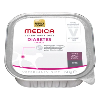 SELECT GOLD Medica Diabète Barquettes de Pâtée Chien Adulte Poulet et Bœuf 10x150 g