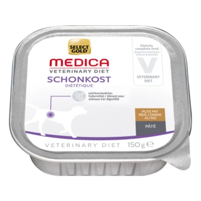 SELECT GOLD Medica Diététique Barquettes de Pâtée Chien Adulte Dinde au riz 10x150 g