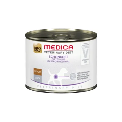SELECT GOLD Medica Diététique Boîtes de Nourriture Humide Chiot Dinde 24x195 g