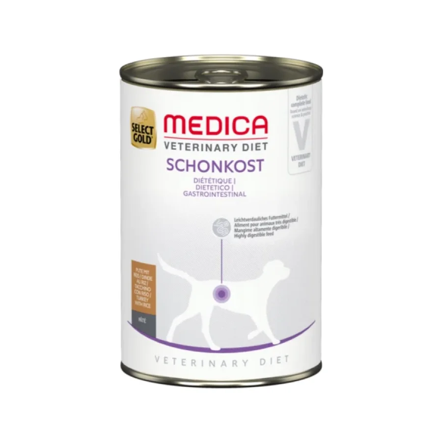 SELECT GOLD Medica Diététique Boîtes de Pâtée Chien Adulte Dinde au riz 12x400 g