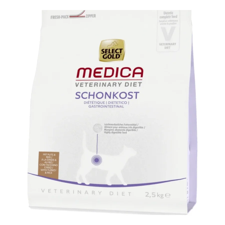 SELECT GOLD Medica Diététique Croquettes Chat Adulte Dinde et riz 2,5 kg