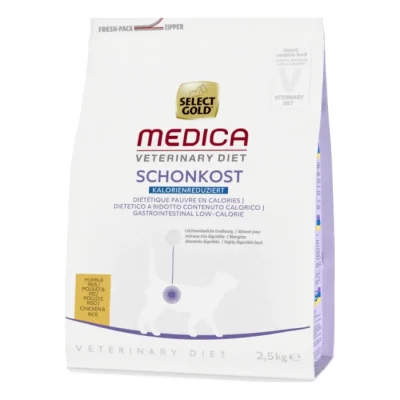 SELECT GOLD Medica Diététique Pauvre en Calories Croquettes Chat Adulte Poulet et riz 2,5 kg