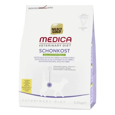 SELECT GOLD Medica Diététique Riche en Fibres Croquettes Chat Adulte Poulet et Maïs 2,5 kg