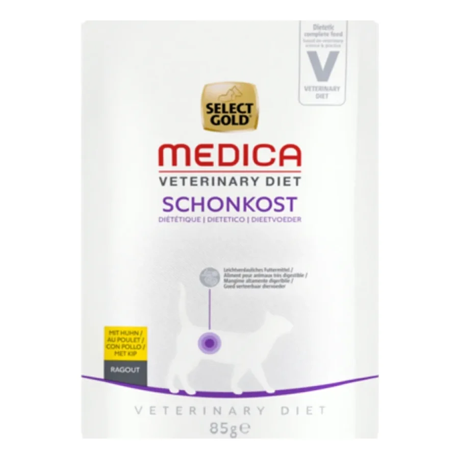 SELECT GOLD Medica Diététique Sachets de Ragoût Chat Adulte 20 x 85g Poulet