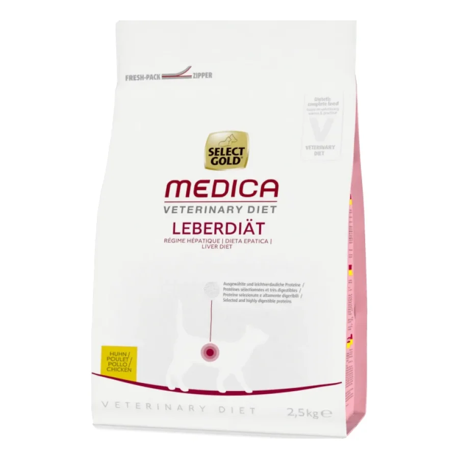 SELECT GOLD Medica Hépatique Croquettes Chat Adulte Poulet 2,5 kg
