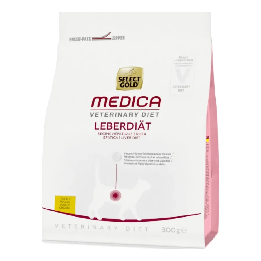 SELECT GOLD Medica Hépatique Croquettes Chat Adulte Poulet 300 g
