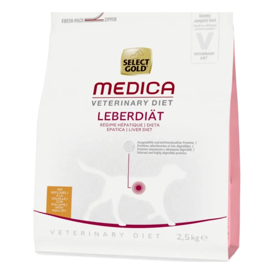 SELECT GOLD Medica Hépatique Croquettes Chien Adulte Volaille 2,5 kg