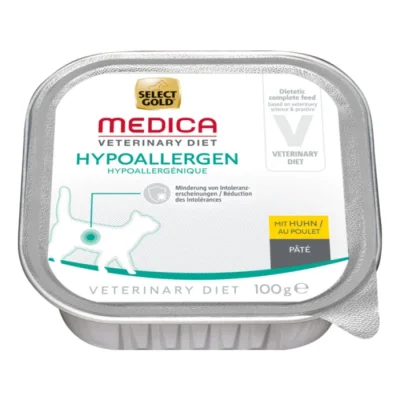 SELECT GOLD Medica Hypoallergénique Barquettes de Pâtée Chat Adulte Poulet 16x100 g