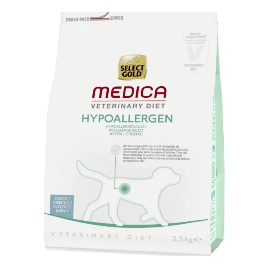 SELECT GOLD Medica Hypoallergénique Croquettes Chien Adulte Insectes 2,5 kg