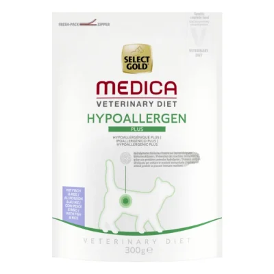 SELECT GOLD Medica Hypoallergénique Plus Croquettes Chat Adulte Poisson et riz 300 g