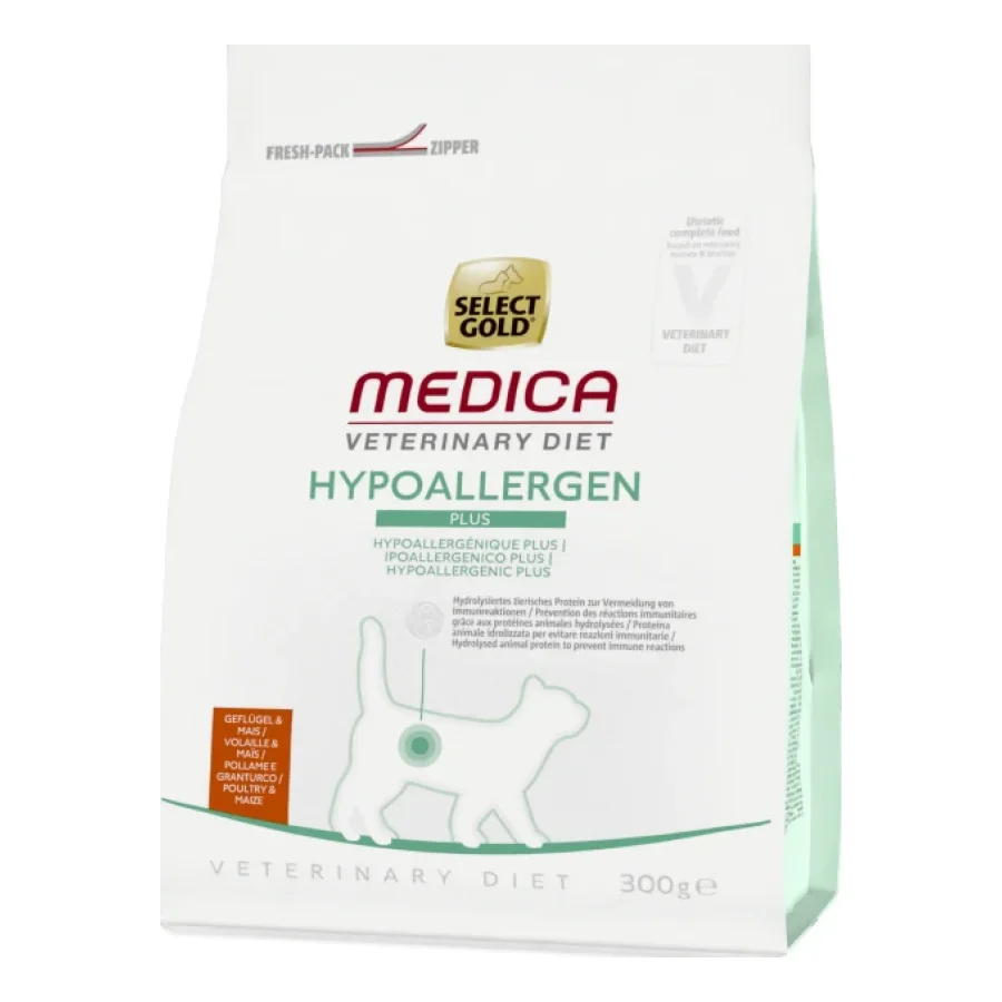 SELECT GOLD Medica Hypoallergénique Plus Croquettes Chat Adulte Volaille et maïs 300 g